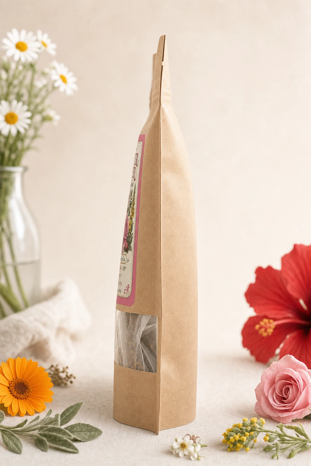 Flower Power pouch — Right profile